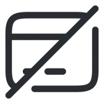 Card Slash SVG Icon